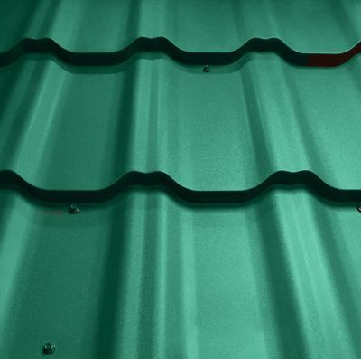 Металлочерепица Grand Line Kvinta Plus Drap 0,45 Зеленый мох RAL 6005