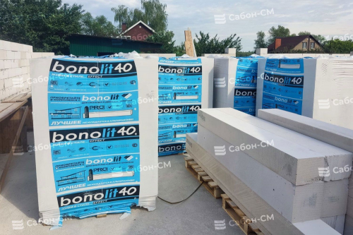 Газобетонные блоки Бонолит D200 600х250х100 перегородочные
